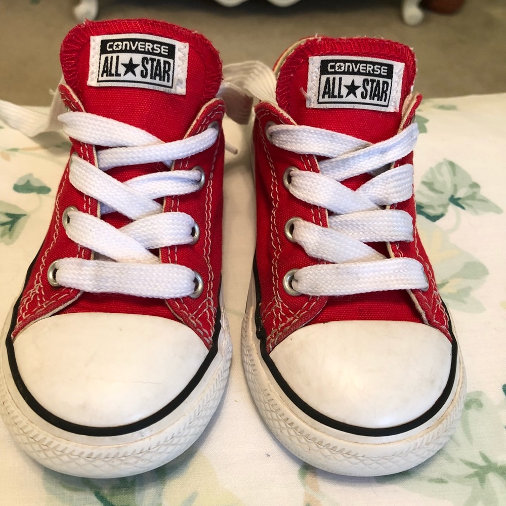 Red Converse All Stars - toddler size 8